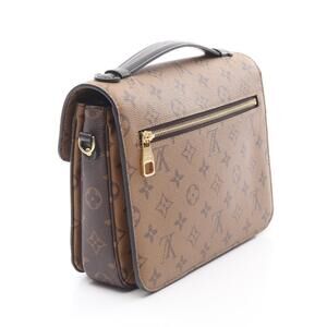 Louis Vuitton Metis Handbag Leather Monogram Reverse Brown Black